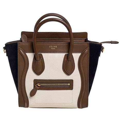 celine micro tricolor|celeine mini luggage tote.